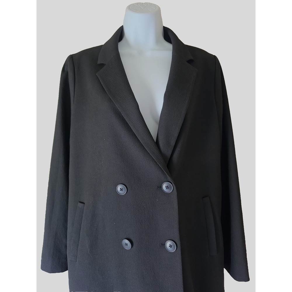 Madewell Caldwell Women's Double Breasted Oversized Black Blazer - M - Picture 5 of 12